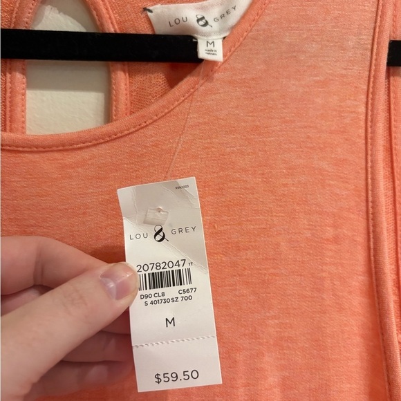 Loft Lou & Grey SignatureSoft Romper Coral Size Medium NWT - Picture 5 of 6